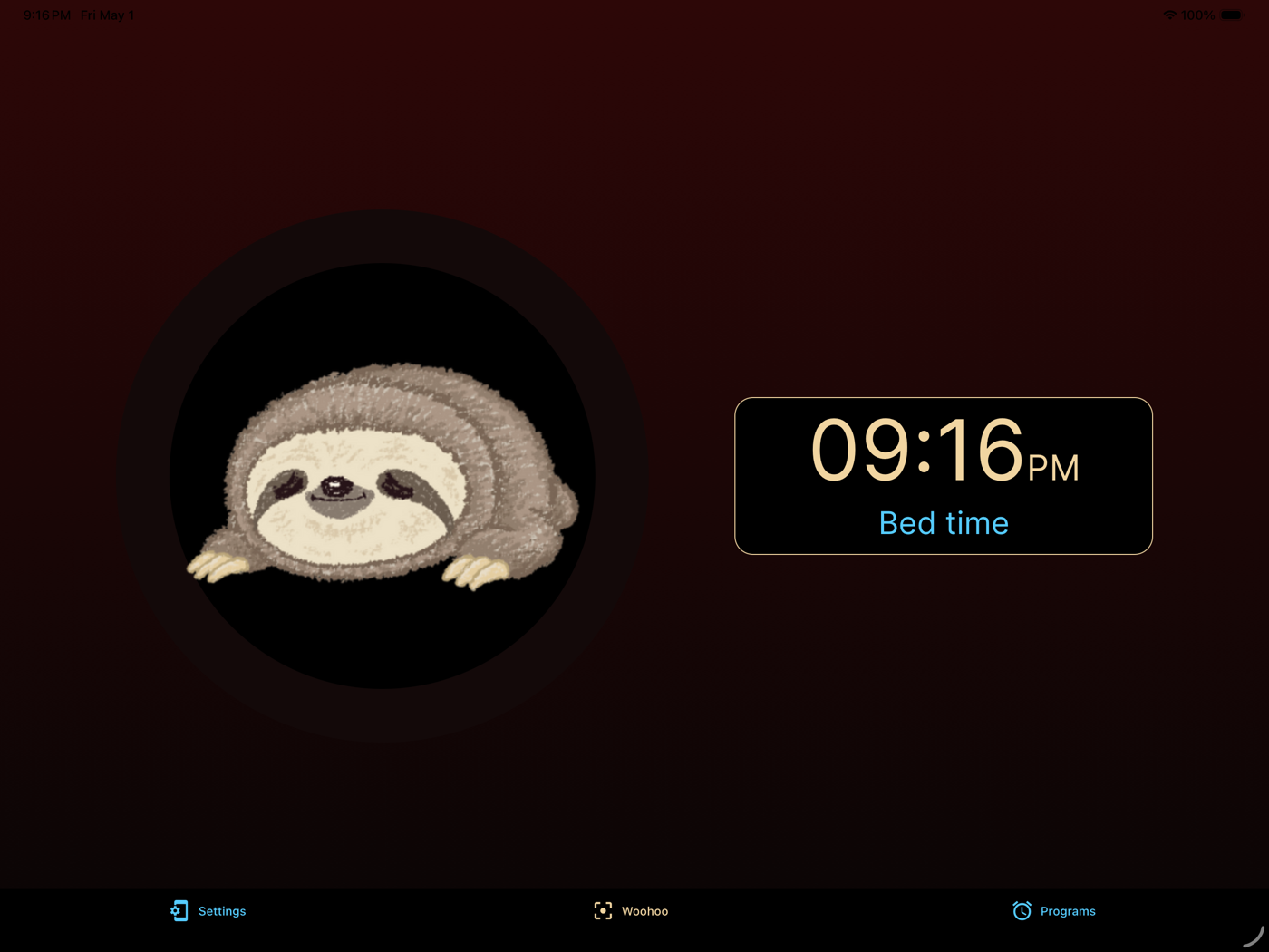 Woohoo sleep period example