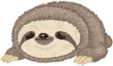 Woohoo sleepy sloth mascot